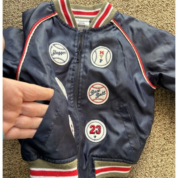 Boys Baseball 18 Months Nylon RN16435 Fall Spring Coat Jacket Baby Gifts - Picture 3 of 7
